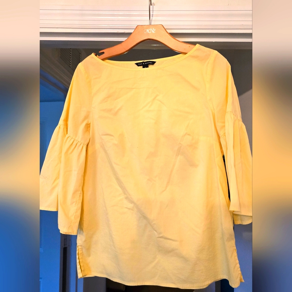 Zac & Rachel yellow bell sleeve top